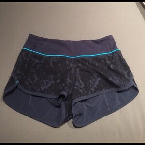 Lululemon Speed Short - Black and Blue Women Shorts